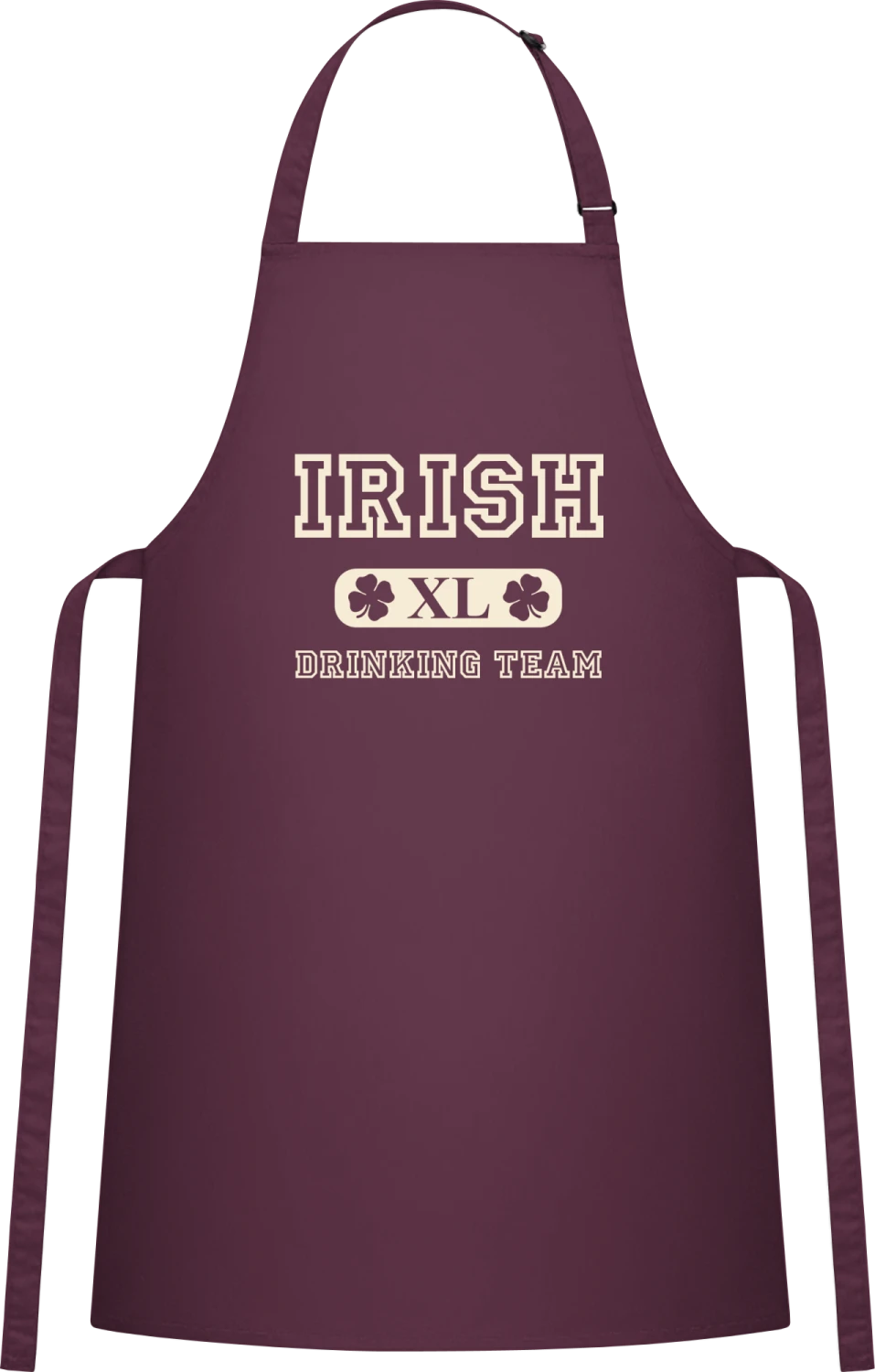 Irish Drinking Team St Patrick's Day - Aubergine Cotton Bib Apron - Front