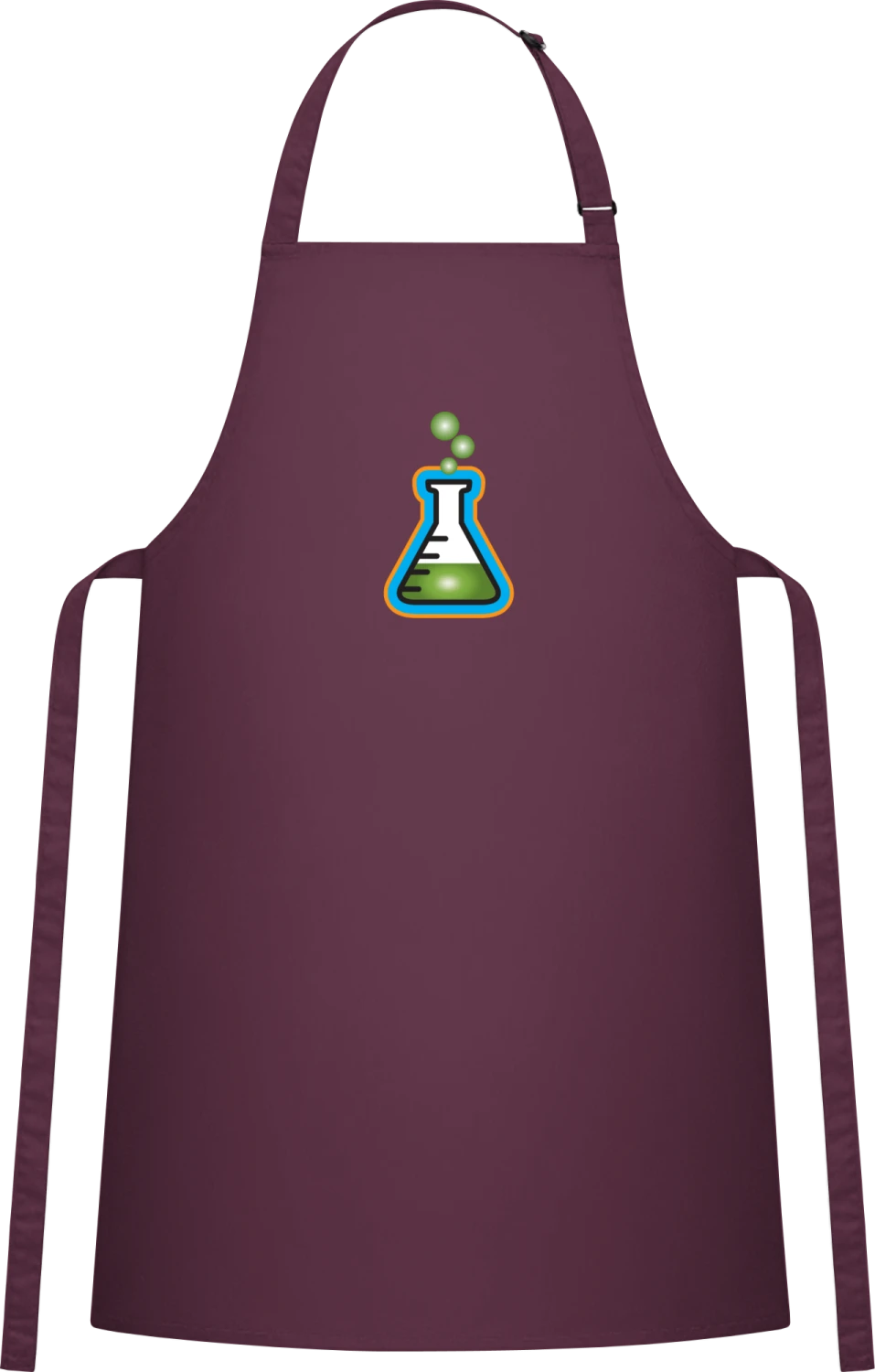 Chemistry Logo - Aubergine Cotton Bib Apron - Front