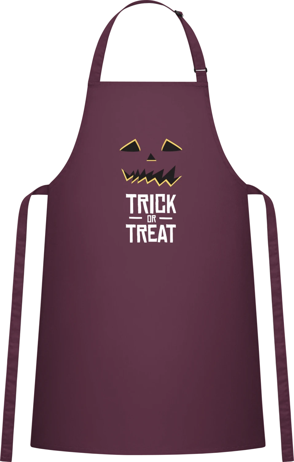 Trick Or Treat Halloween - Aubergine Cotton Bib Apron - Front