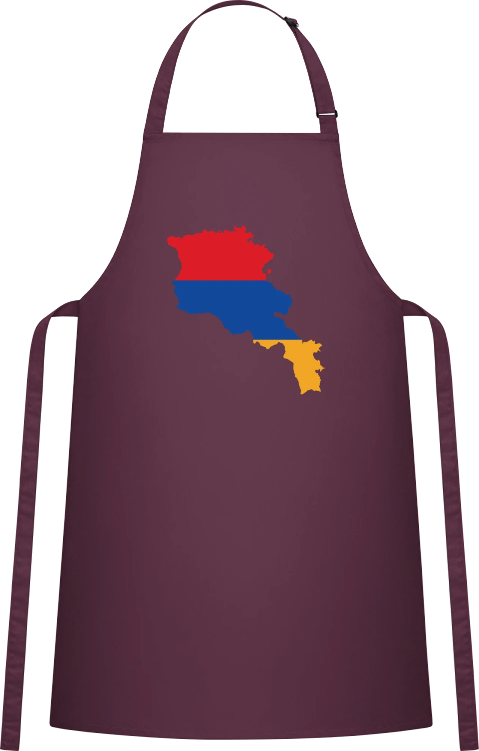 Armenia Flag - Aubergine Cotton Bib Apron - Front