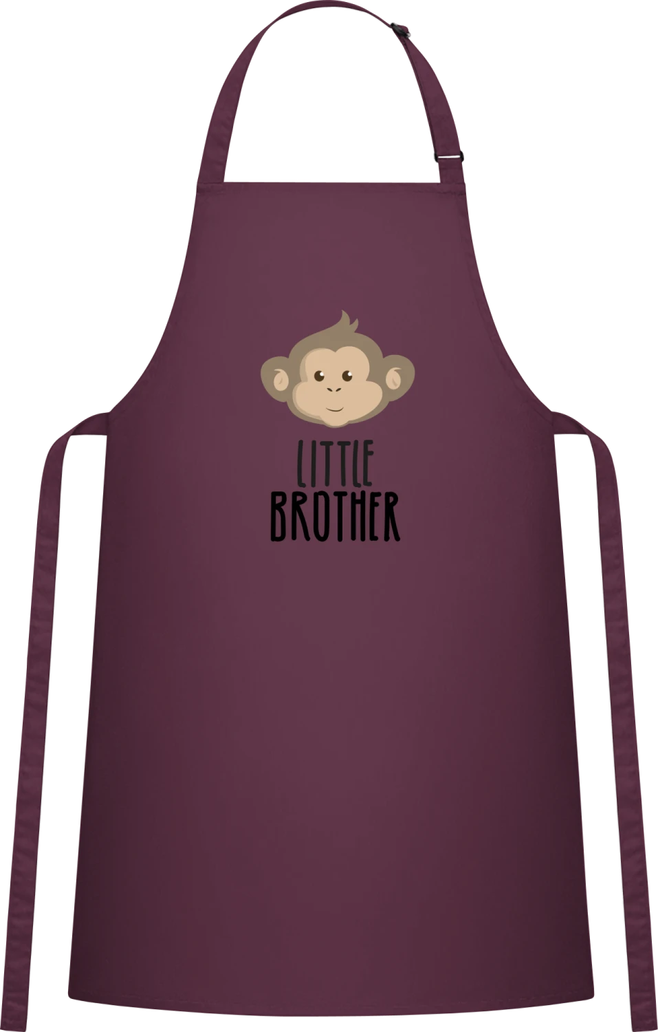 Turtle Tribal - Aubergine Cotton Bib Apron - Front