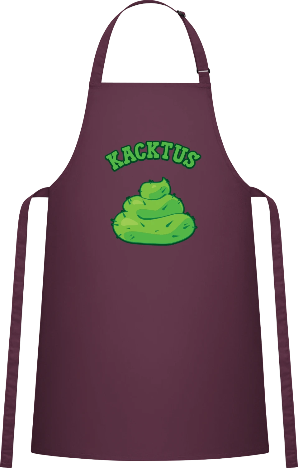 Kacktus - Aubergine Cotton Bib Apron - Front