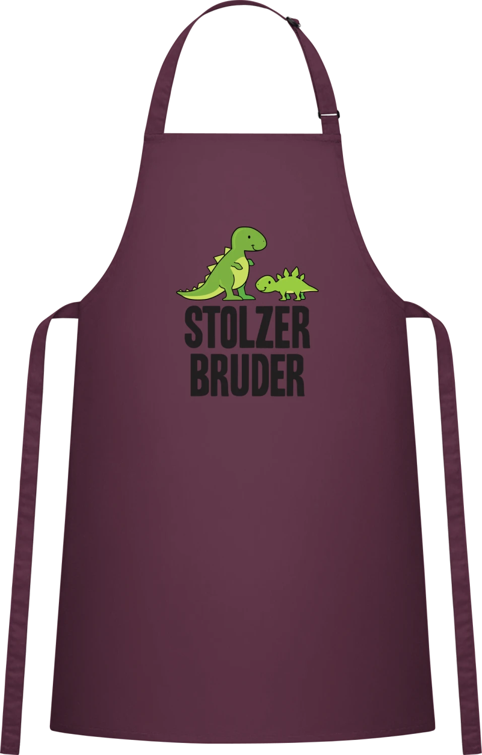 Stolzer Bruder - Aubergine Cotton Bib Apron - Front