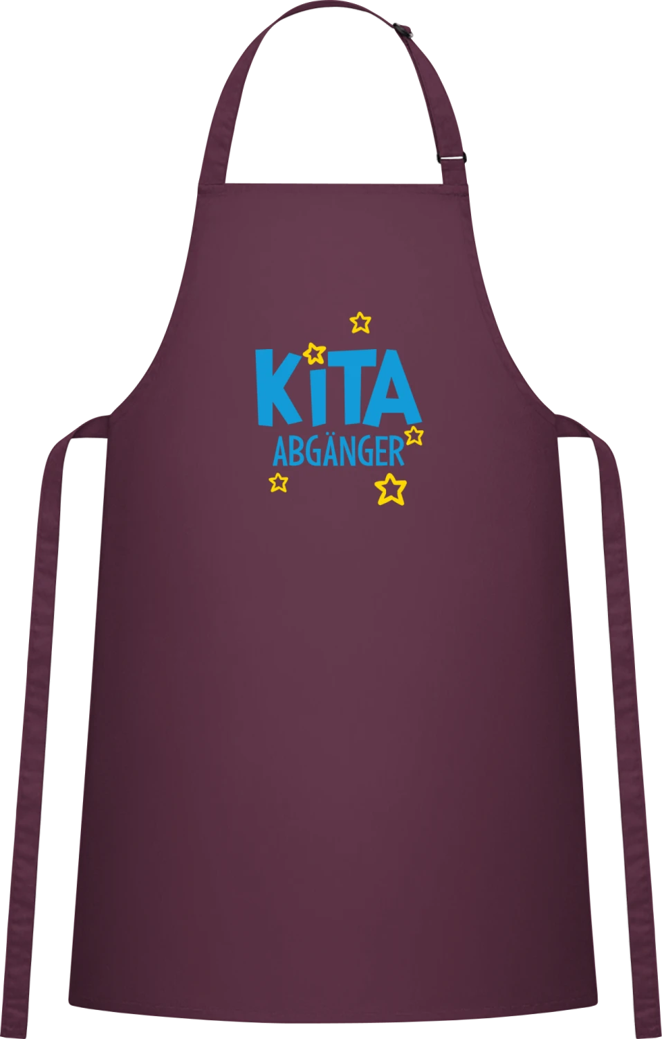 Kita Abgänger - Aubergine Cotton Bib Apron - Front