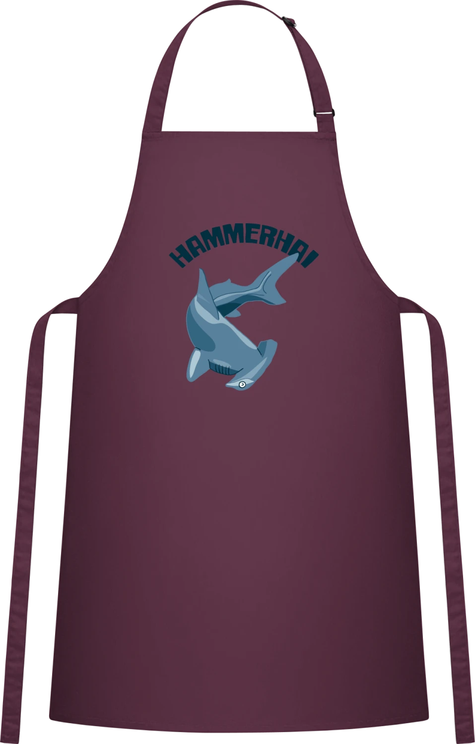 Hammerhai Logo - Aubergine Cotton Bib Apron - Front