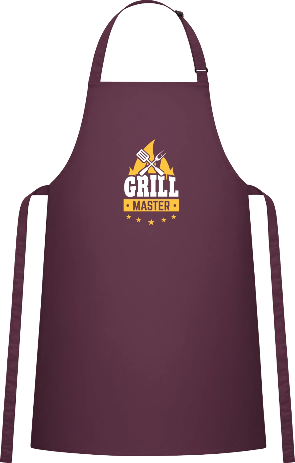 Grill Master - Aubergine Cotton Bib Apron - Front