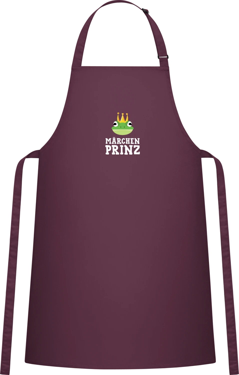 Märchen Prinz - Aubergine Cotton Bib Apron - Front