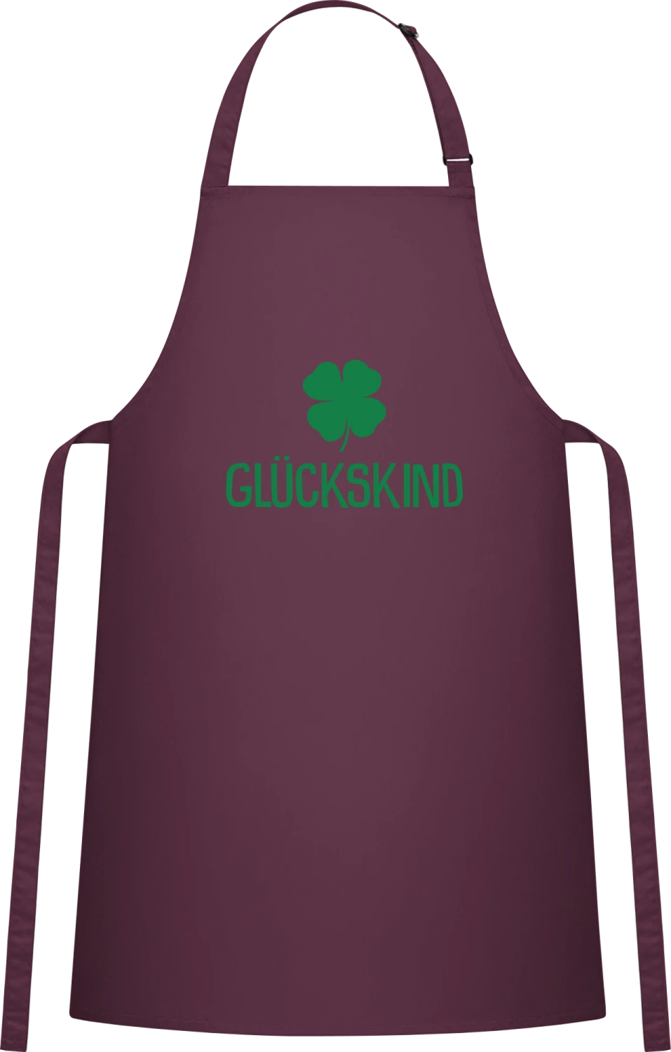 Glückskind - Aubergine Cotton Bib Apron - Front