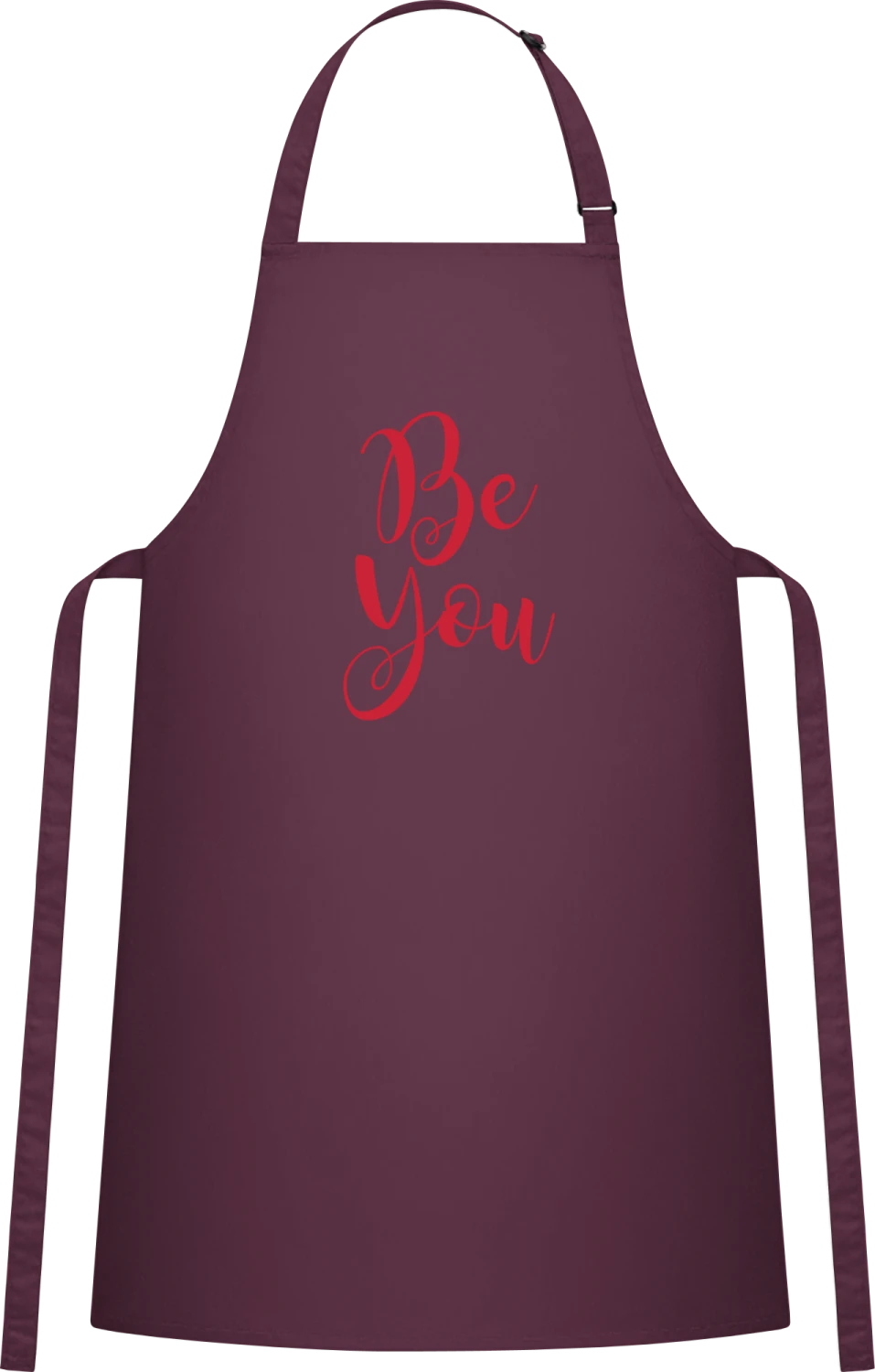 Be You - Aubergine Cotton Bib Apron - Front