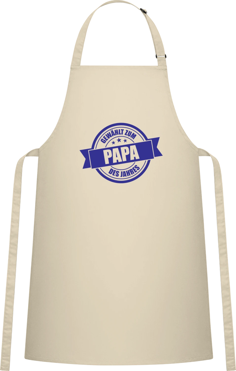 Gewählt zum Papa des Jahres - Natural Cotton Bib Apron - Front