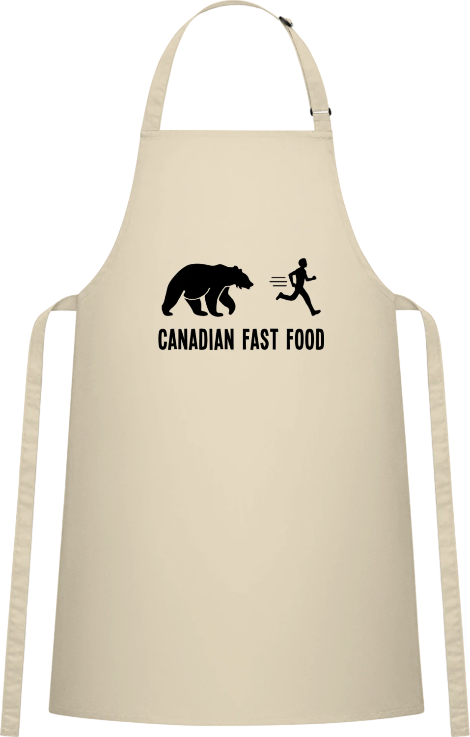 Canadian Fast Food - Natural Cotton Bib Apron - Front