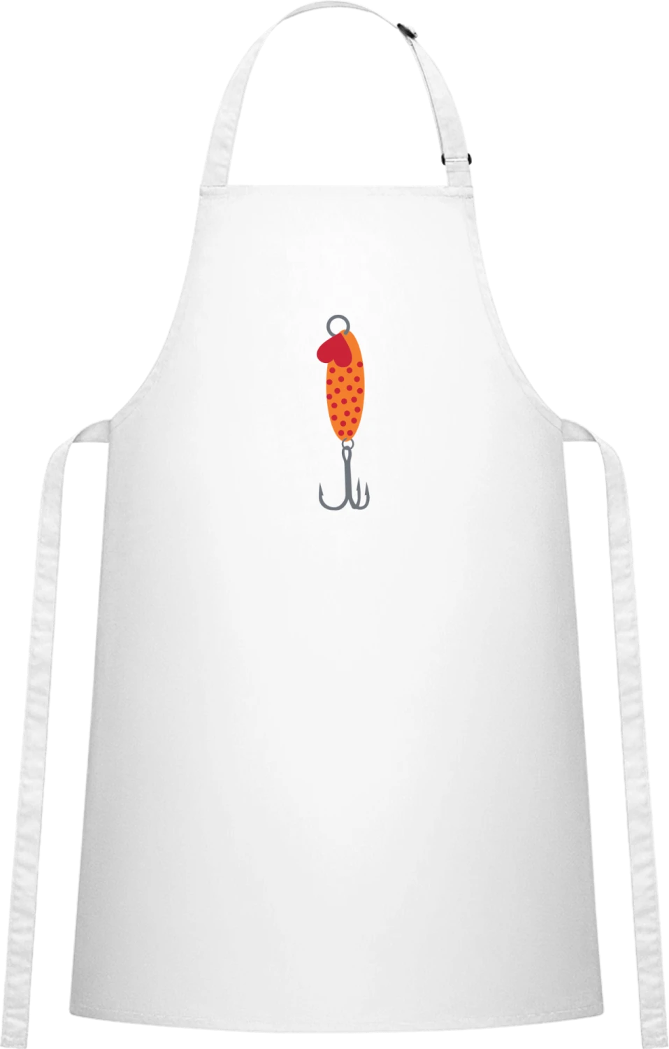 Spinner - White Cotton Bib Apron - Front