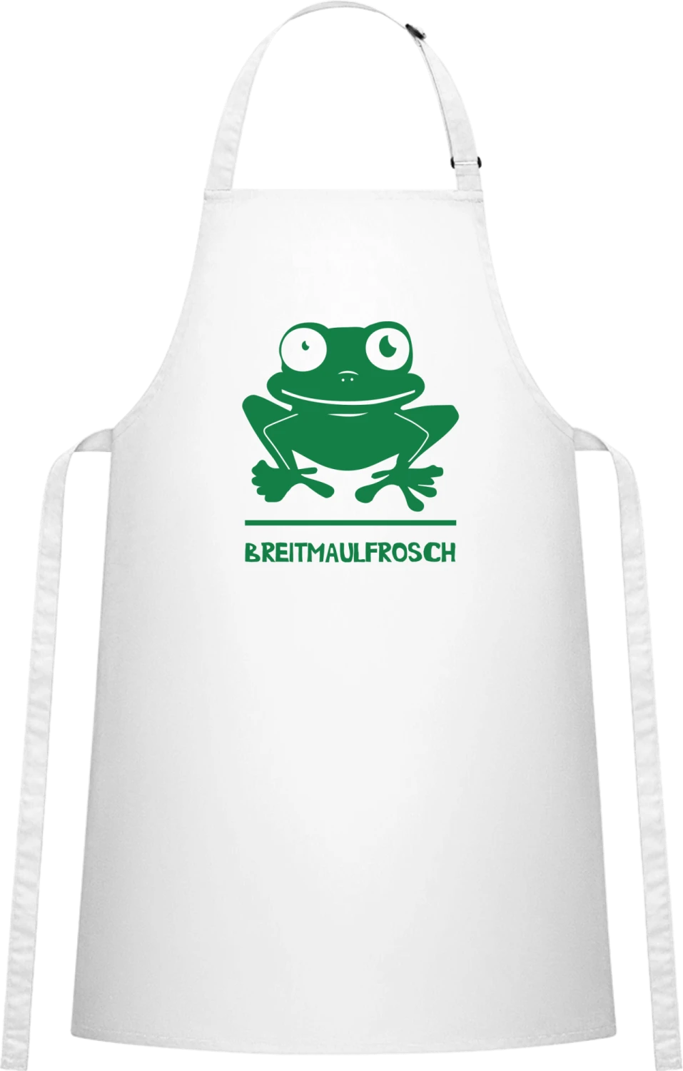 Breitmaulfrosch - White Cotton Bib Apron - Front