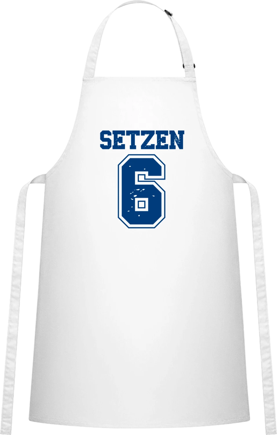 Setzen 6 - White Cotton Bib Apron - Front