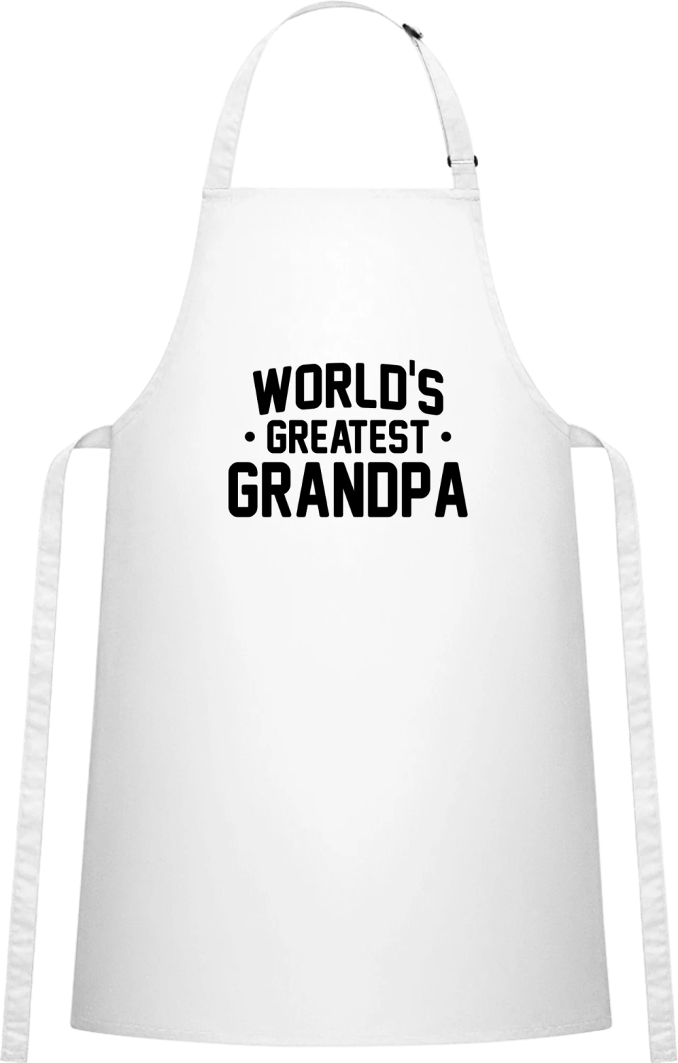 Wolrd's Greatest Grandpa - White Cotton Bib Apron - Front