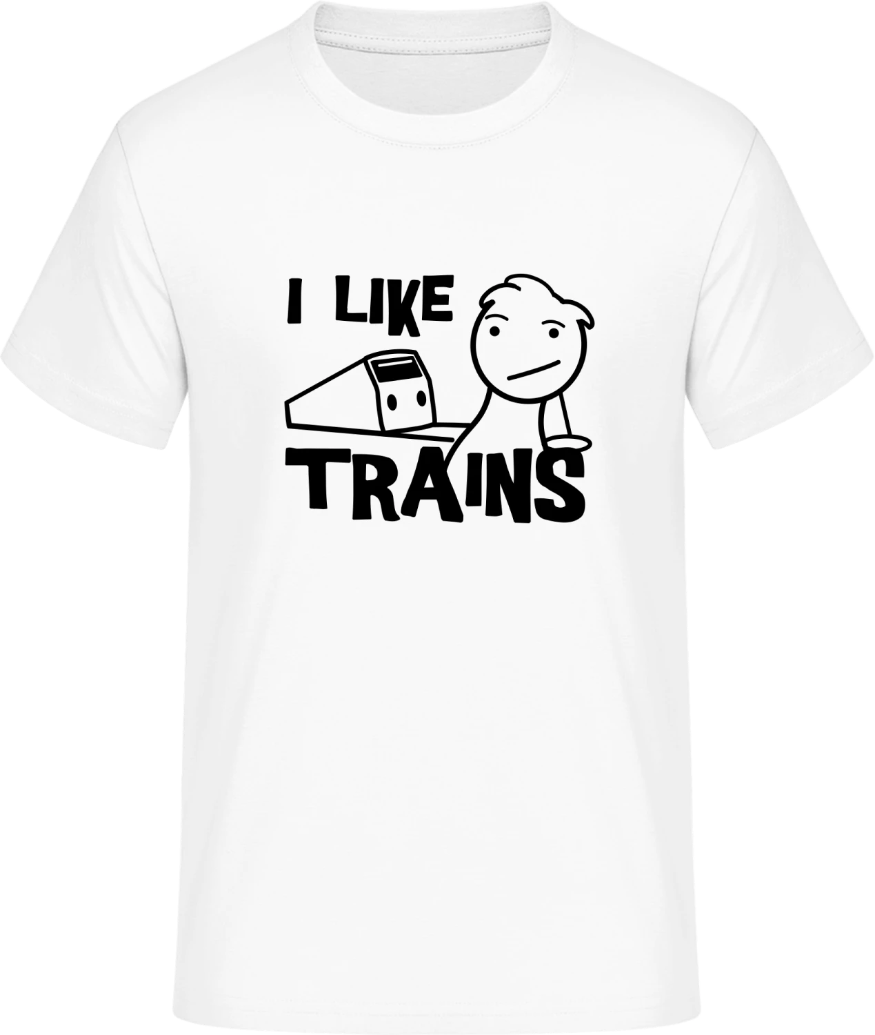 I Like Trains Meme - Front_Weiß