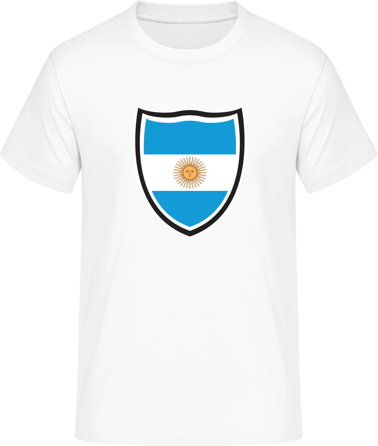 Argentina Flag Shield - Front_Weiß