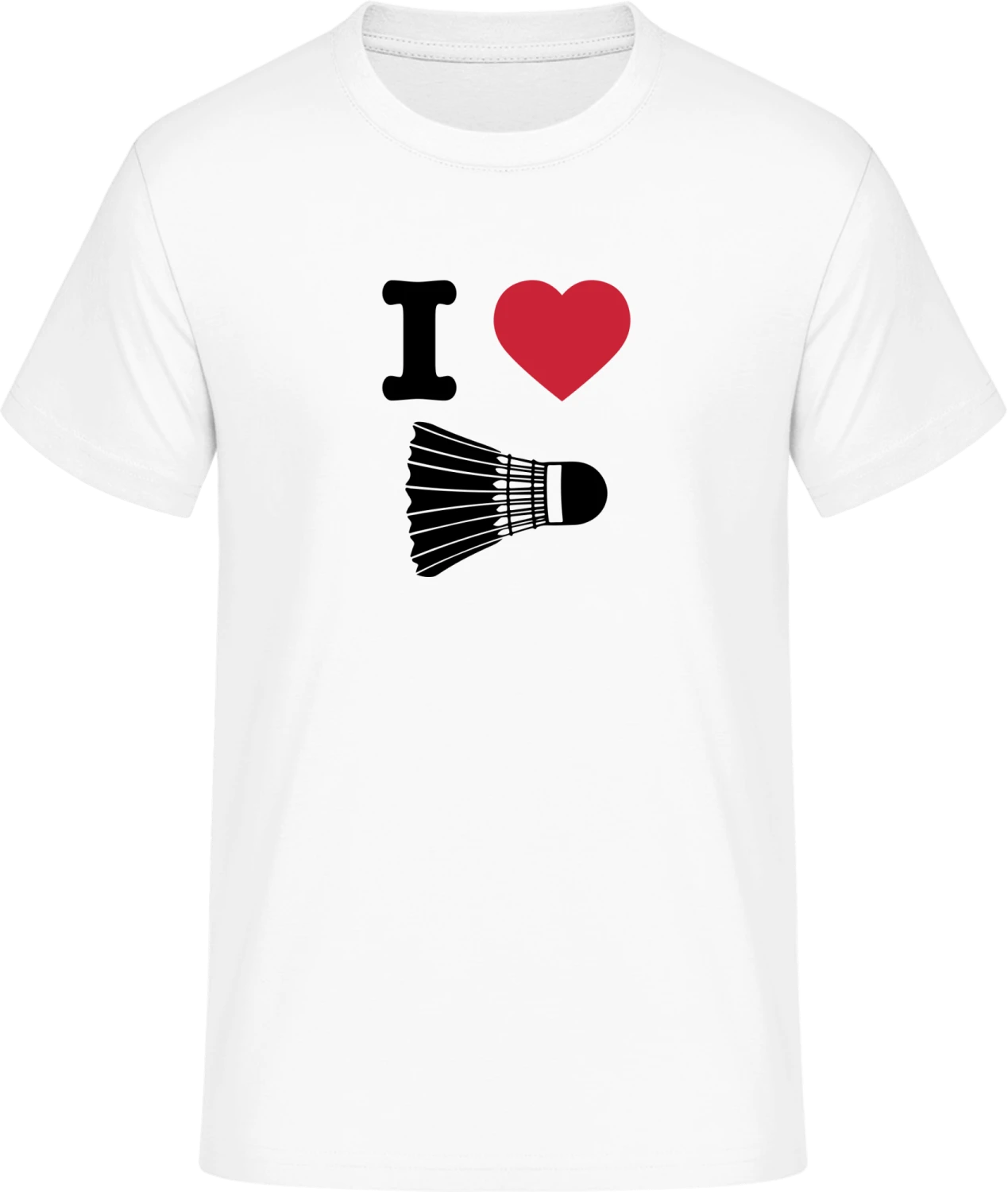 I Heart Badminton - Front_Weiß