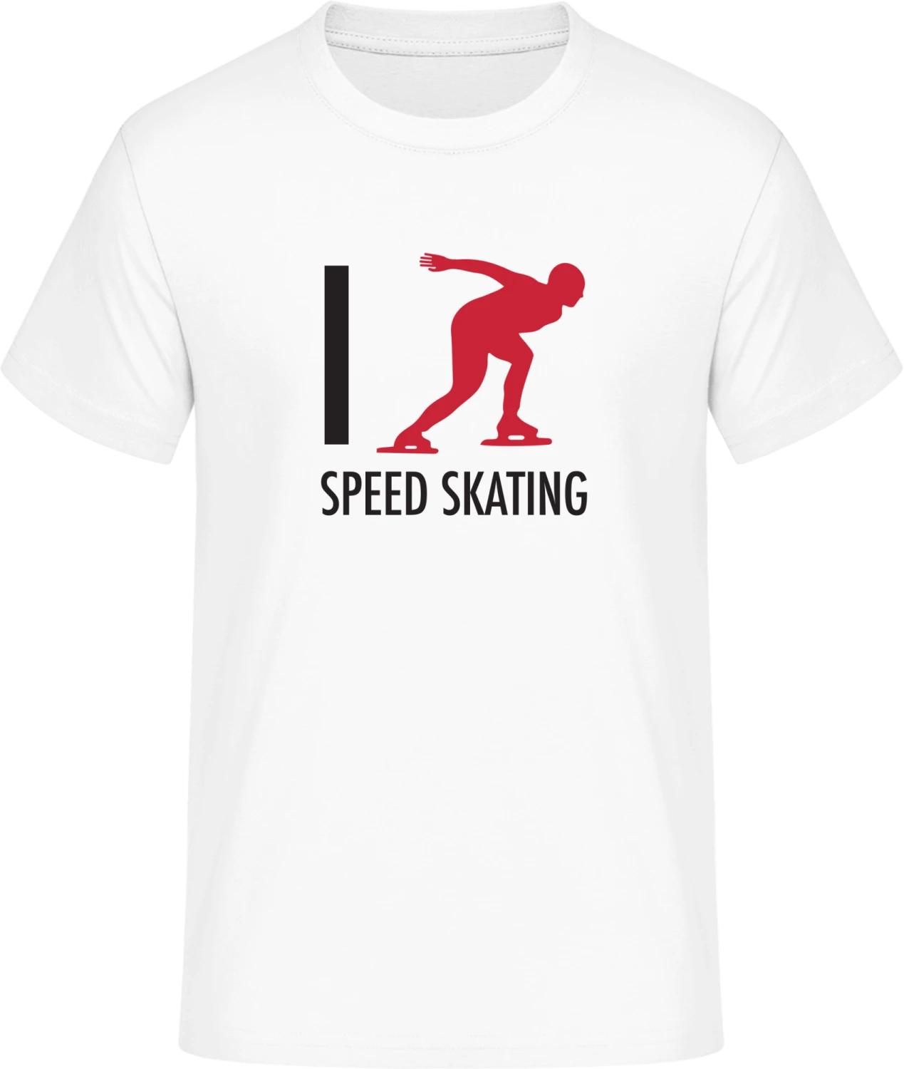 I Love Speed Skating - Front_Weiß