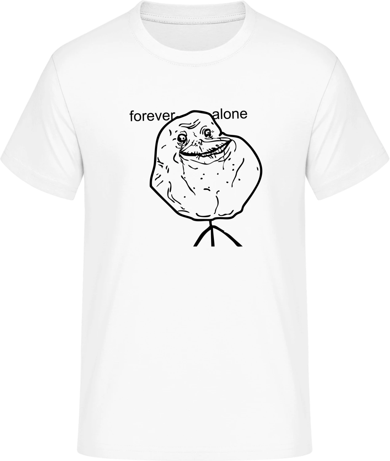 Forever Alone Meme - Front_Weiß