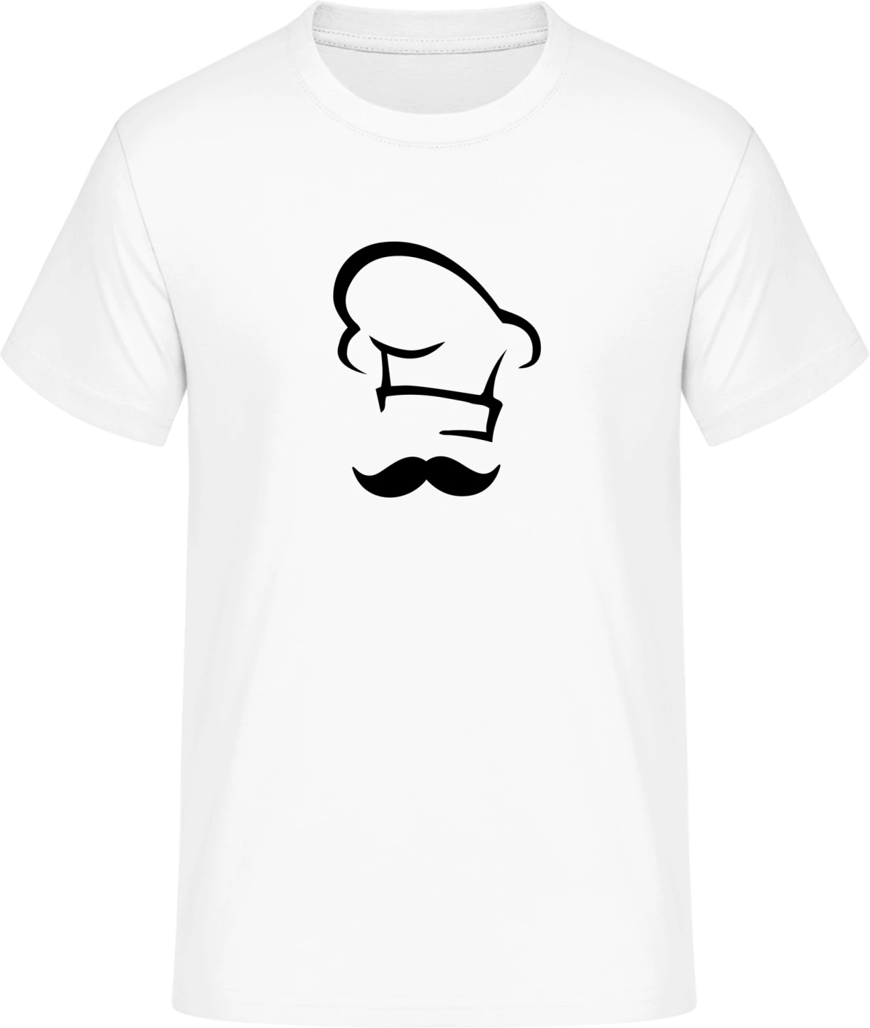 Cook with Mustache - Front_Weiß