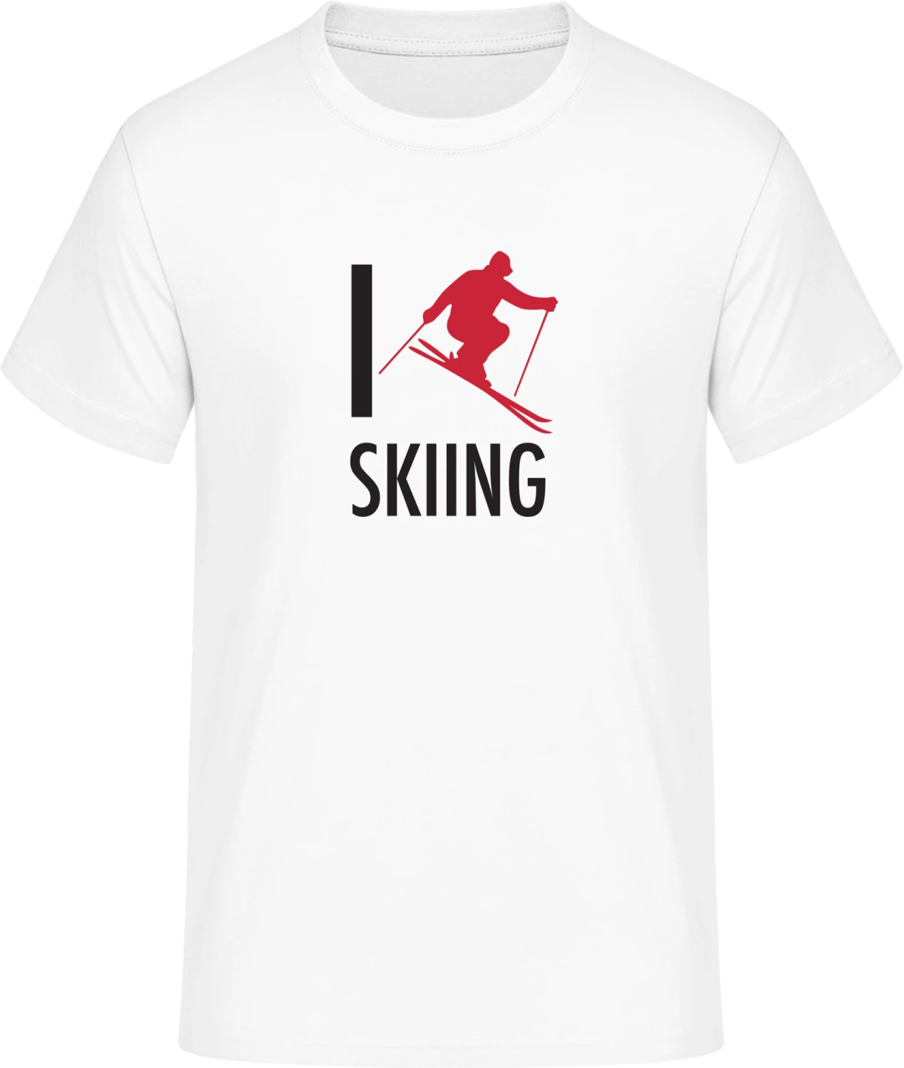 I Love Skiing - Front_Weiß