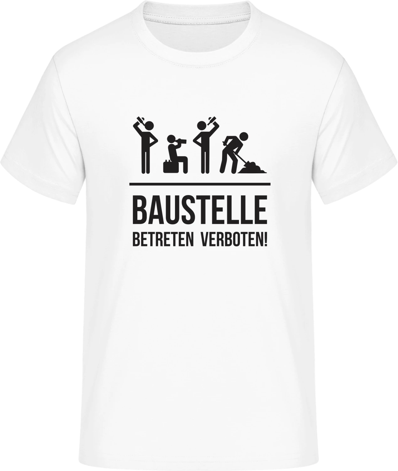 Baustelle Betreten verboten - Front_Weiß