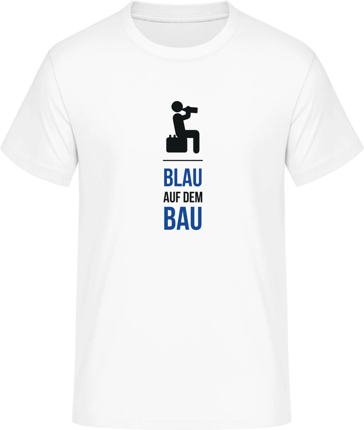 Blau auf dem Bau - Front_Weiß