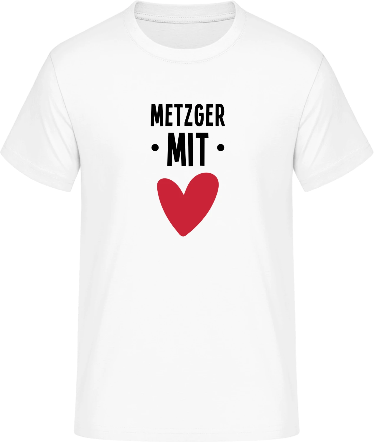 Metzger mit Herz - Front_Weiß