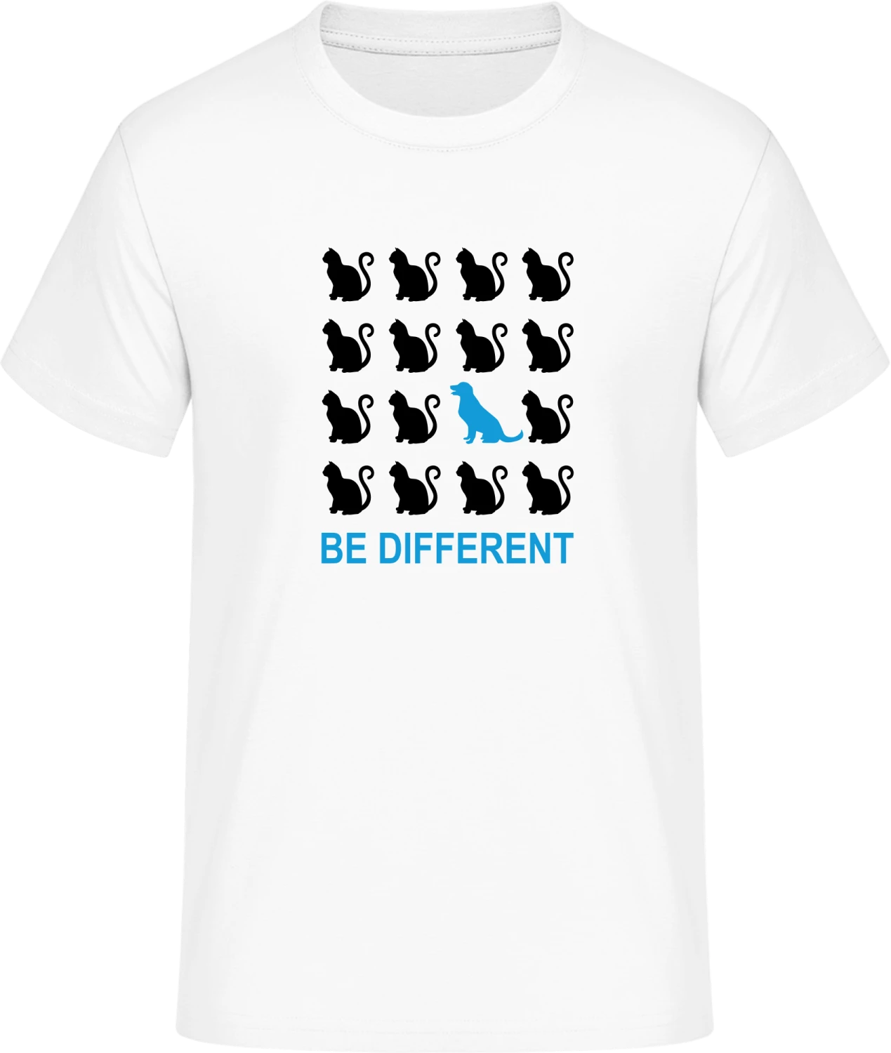 Be Different Dog And Cat - Front_Weiß