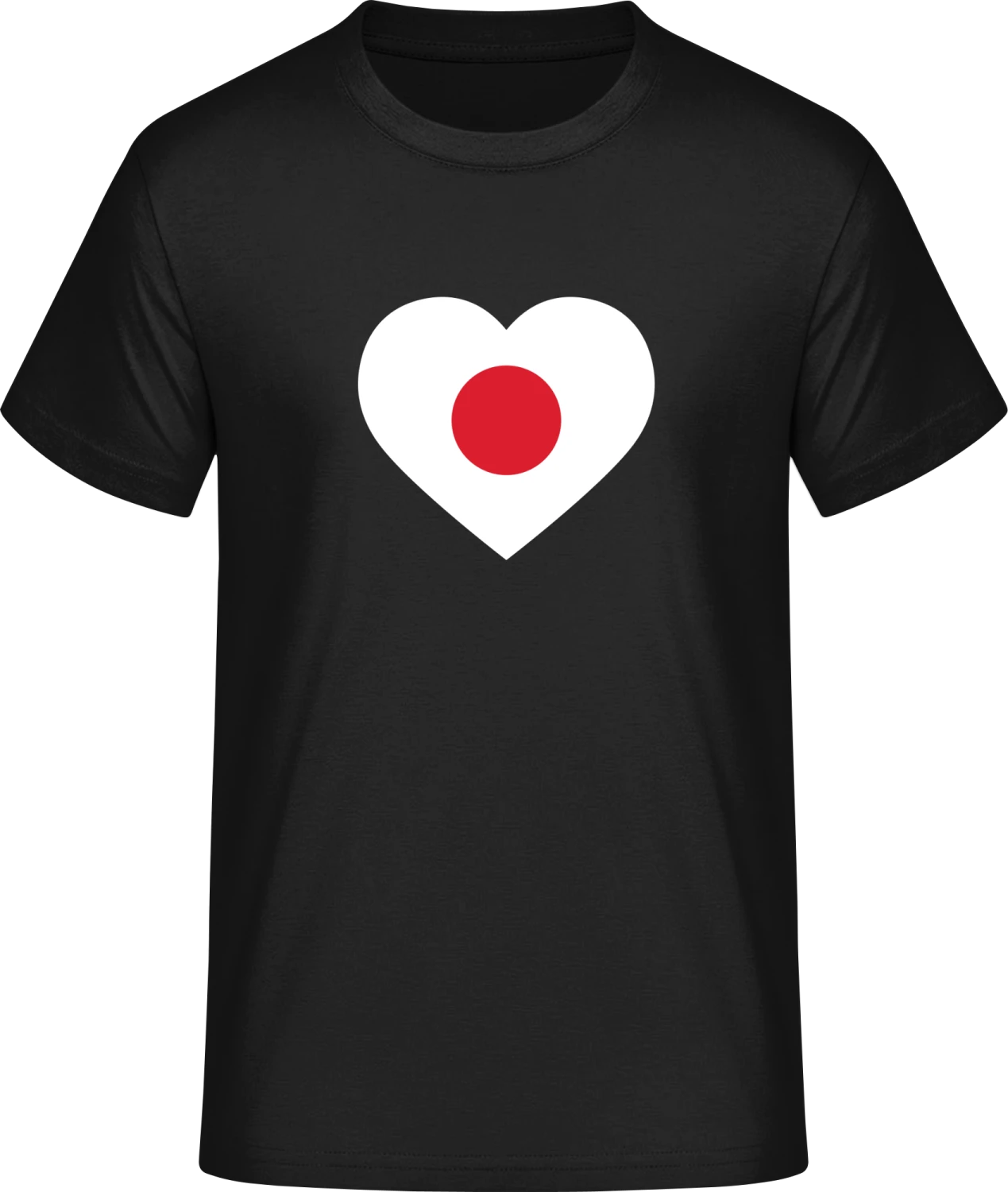 Japan Heart Flag - Front_Schwarz