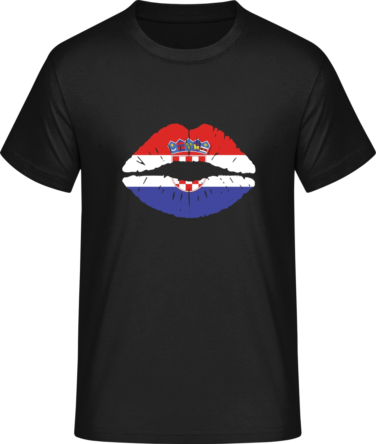 Croatian Kiss Flag - Front_Schwarz