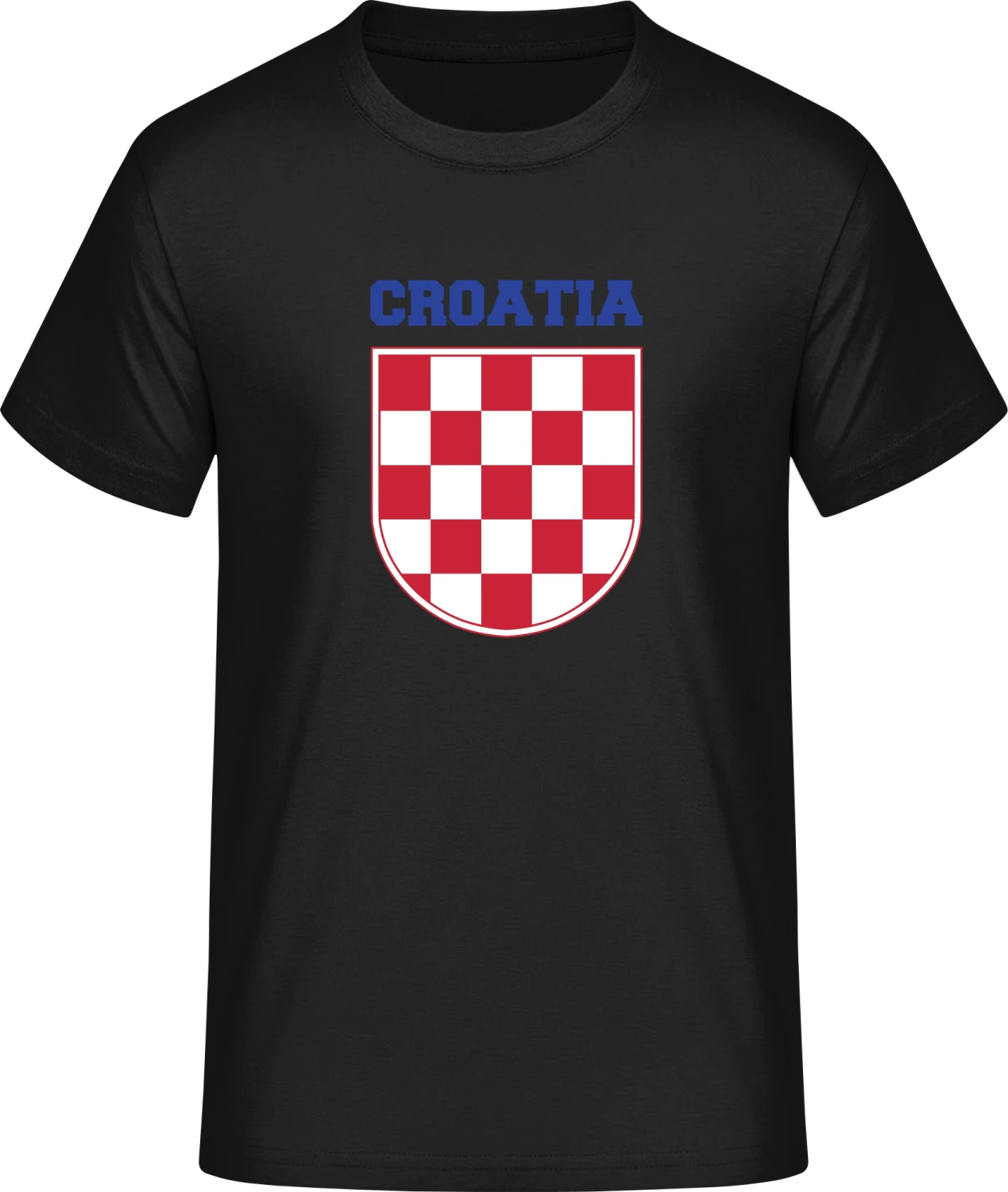 Croatia Flag Shield - Front_Schwarz