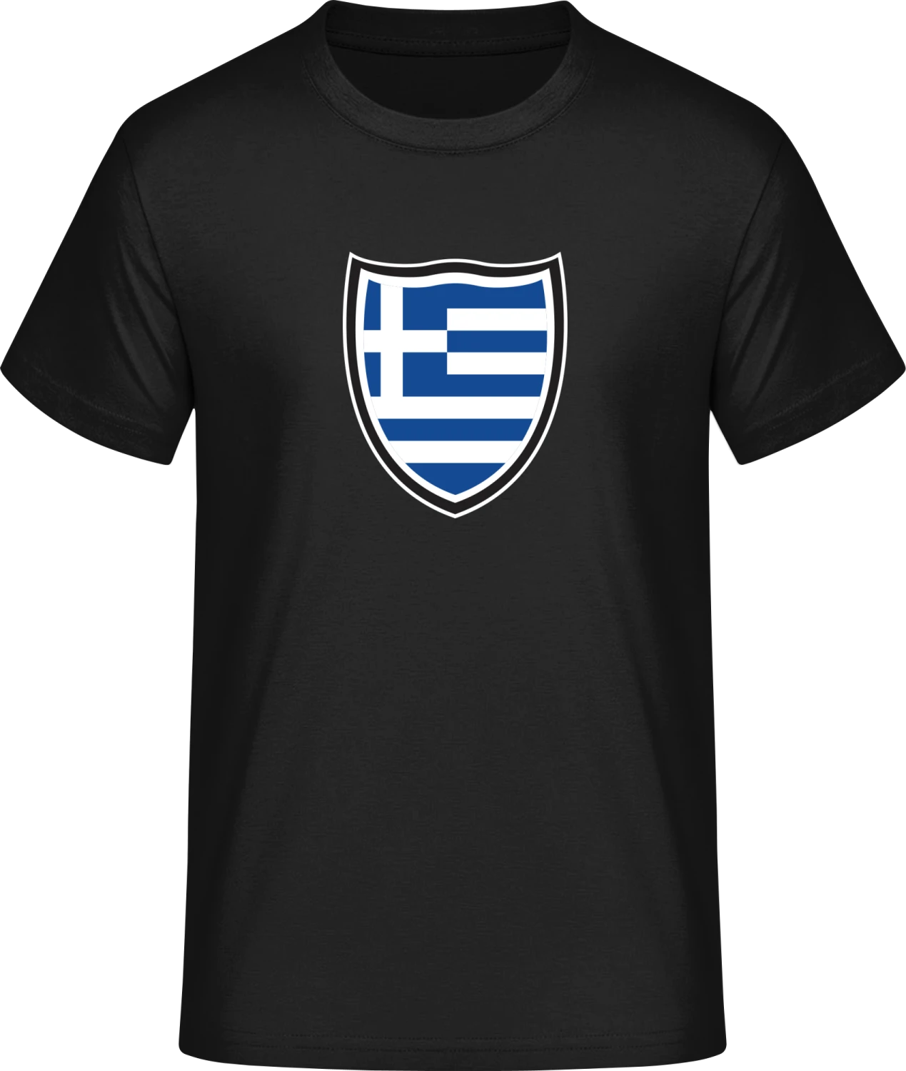 Greece Shield Flag - Front_Schwarz