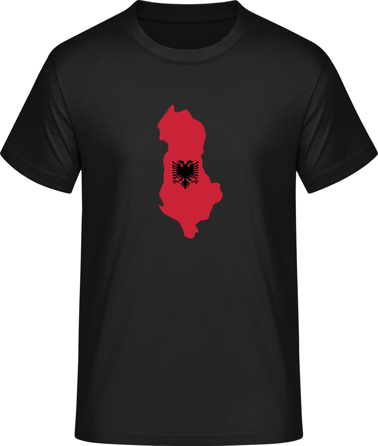 Albania Map Flag - Front_Schwarz