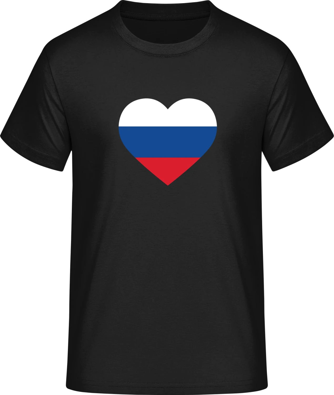 Russia Heart Flag - Front_Schwarz