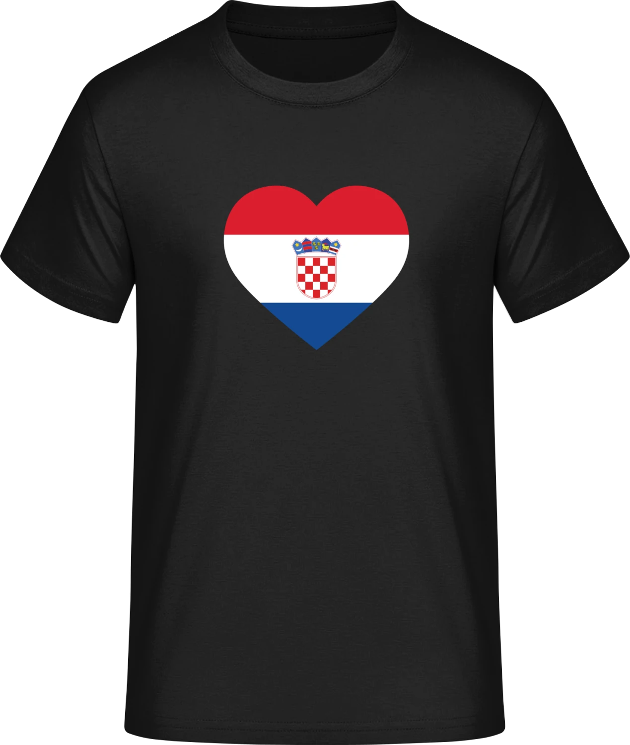 Croatia Heart - Front_Schwarz