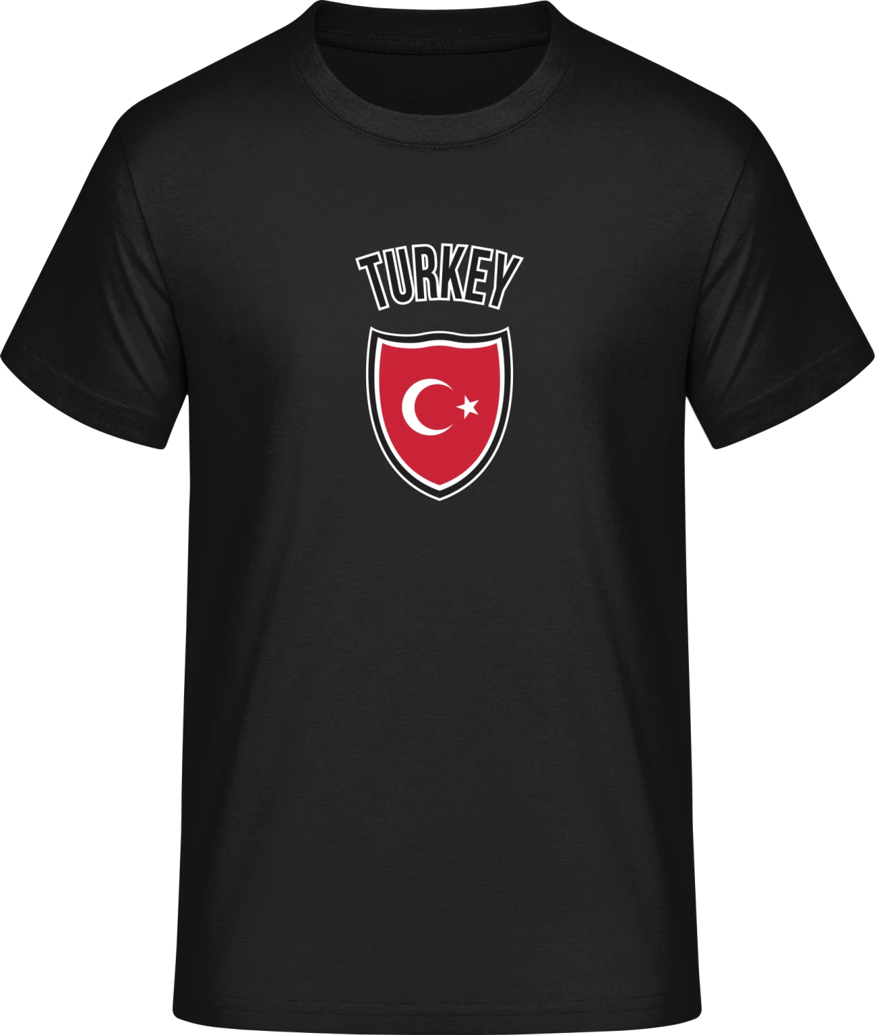 Turkey Flag Shield - Front_Schwarz