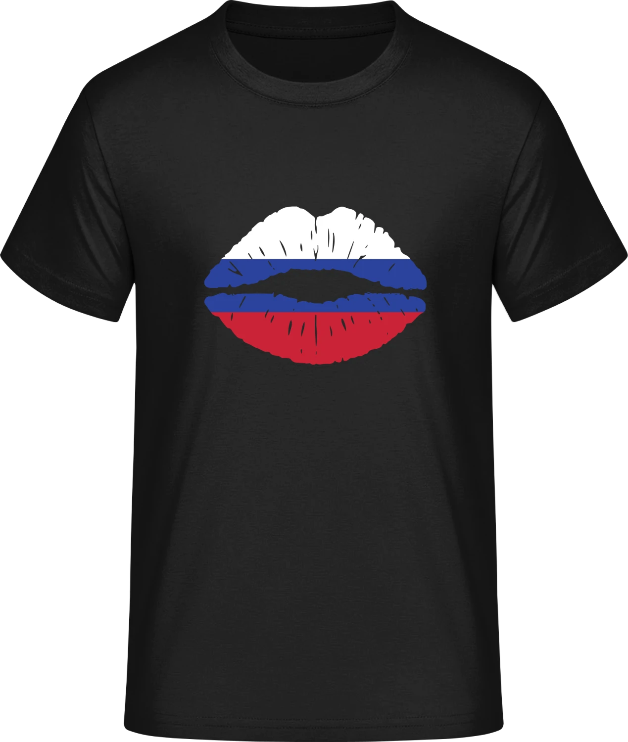 Russian Kiss Flag - Front_Schwarz