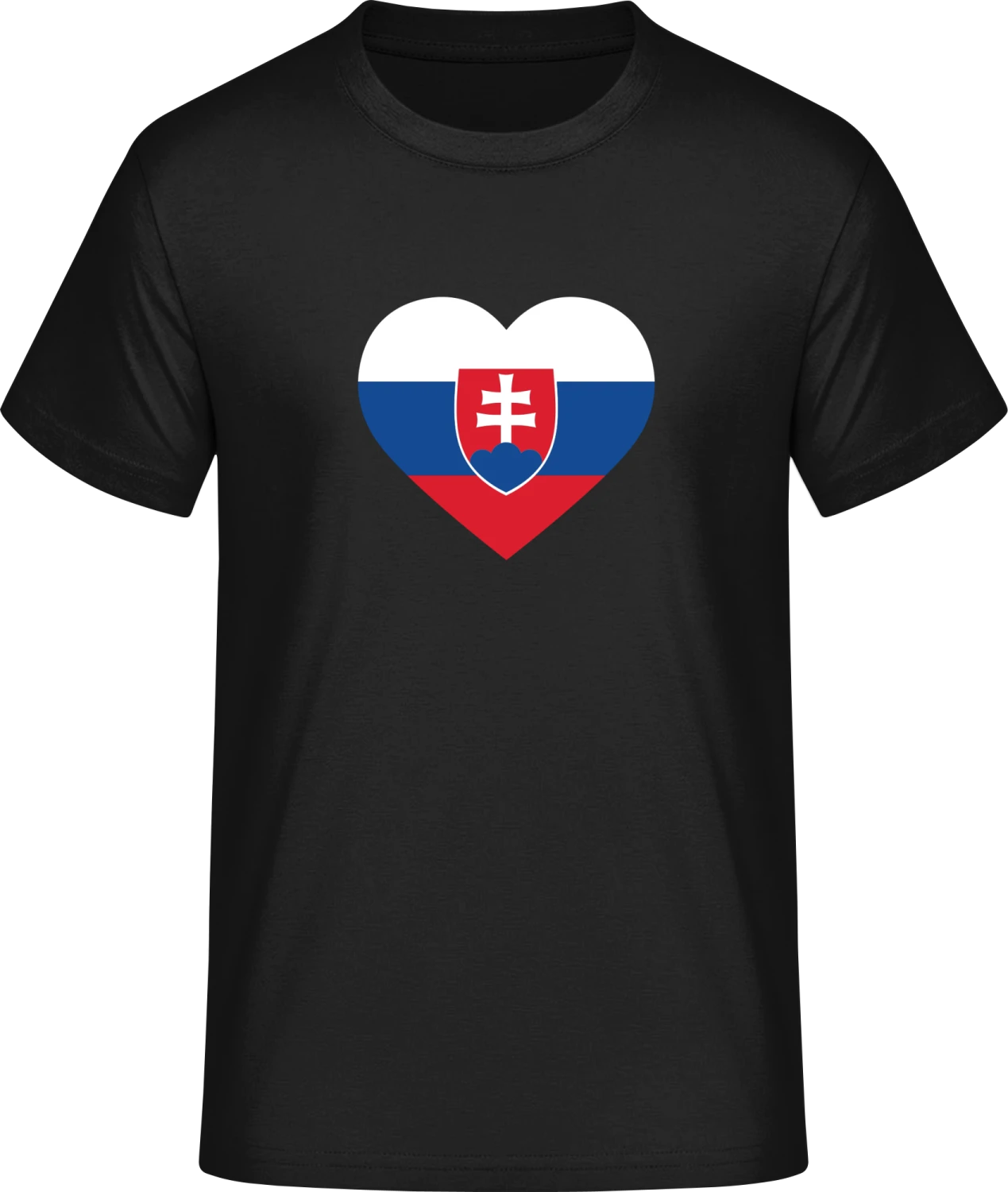 Slovakia Heart Flag - Front_Schwarz