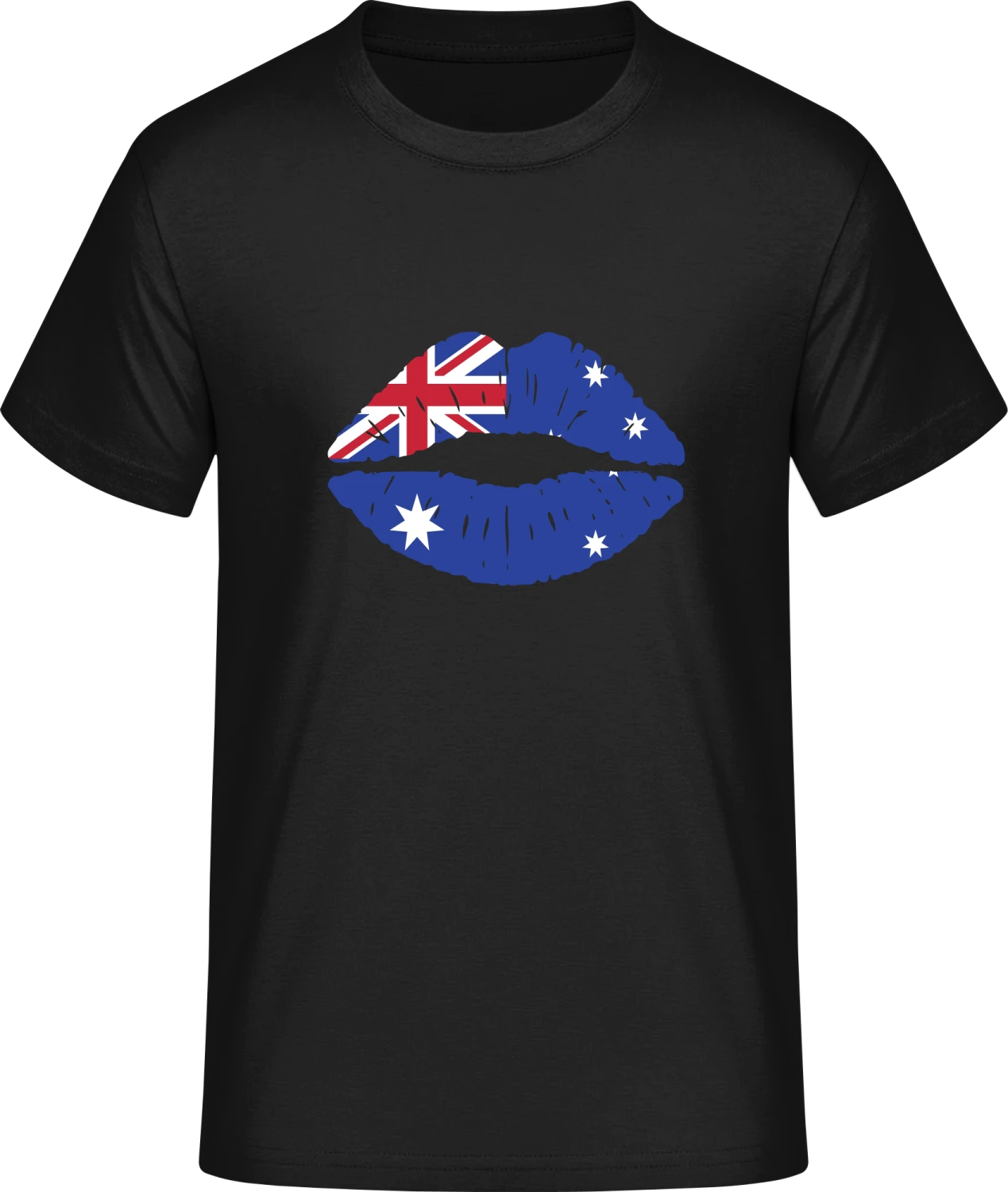 Australian Kiss Flag - Front_Schwarz