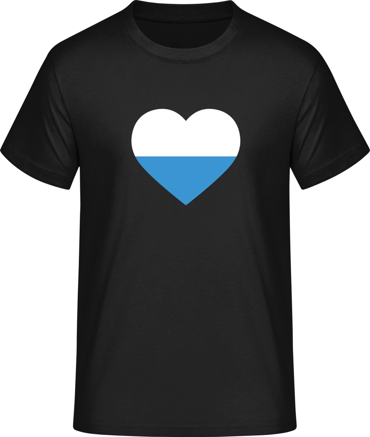 San Marino Heart Flag - Front_Schwarz