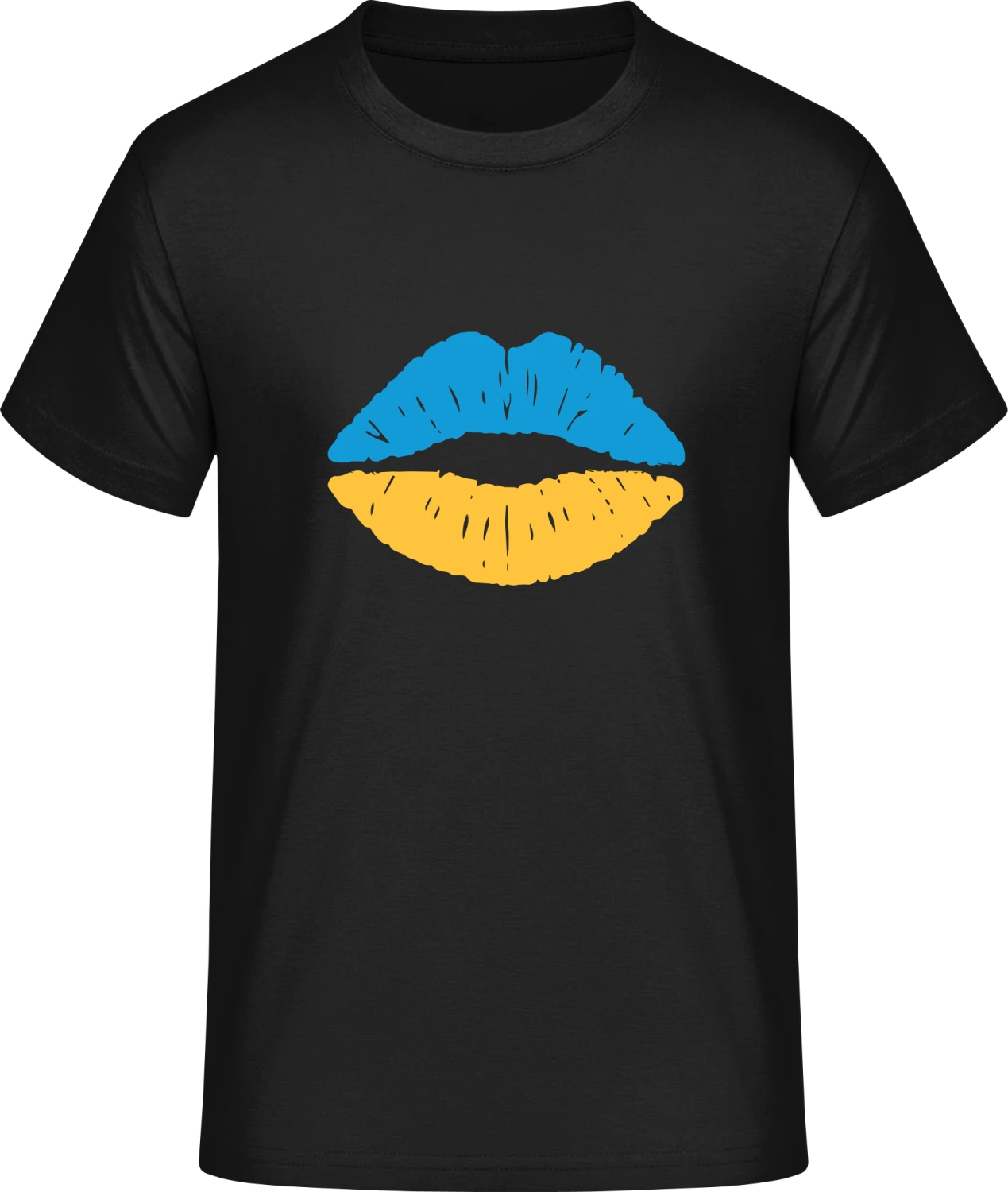 Ukraine Kiss Flag - Front_Schwarz