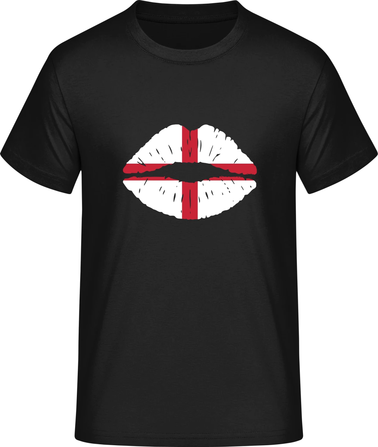 England Kiss Flag - Front_Schwarz