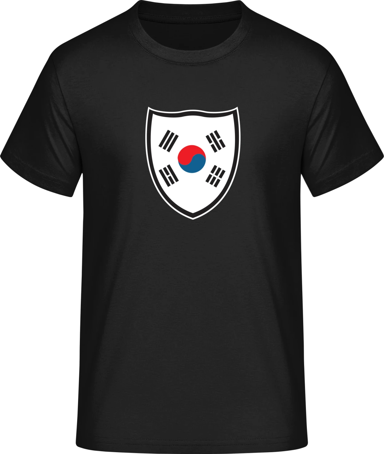 South Korea Shield Flag - Front_Schwarz