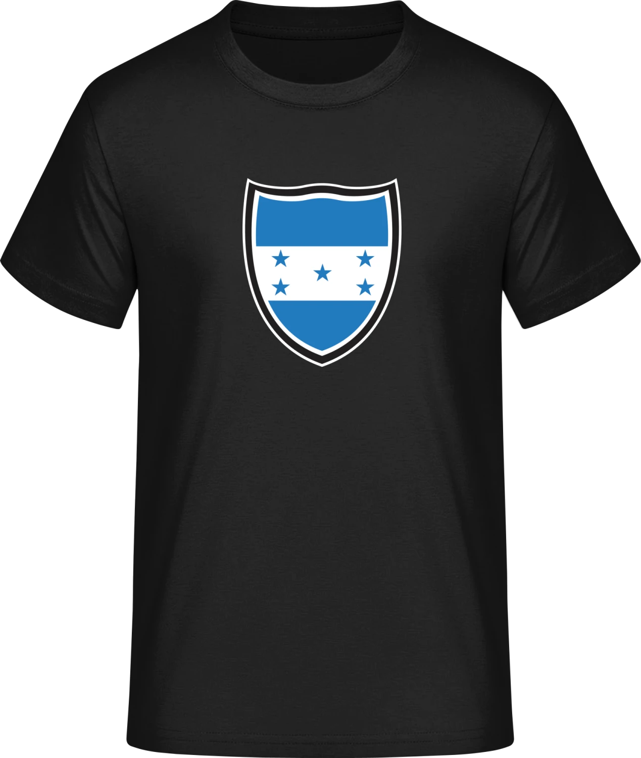 Honduras Flag Shield - Front_Schwarz