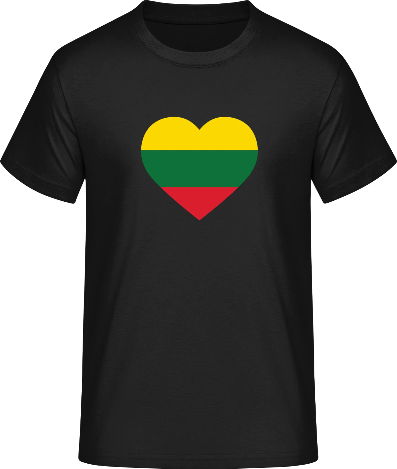 Lithuania Heart Flag - Front_Schwarz