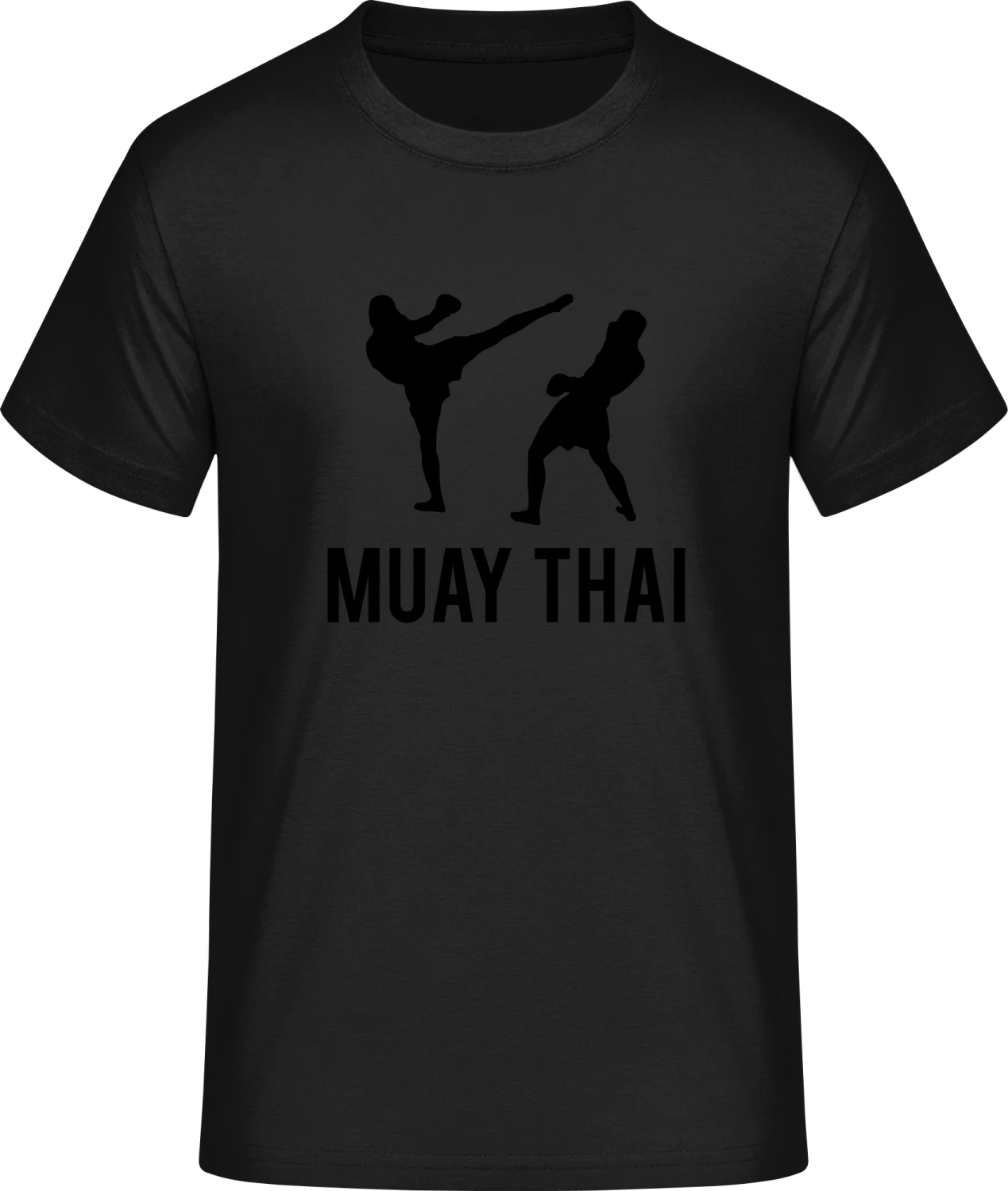 Muay Thai Silhouette - Front_Schwarz