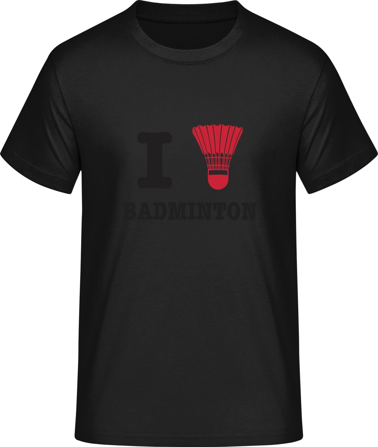 I Love Badminton - Front_Schwarz