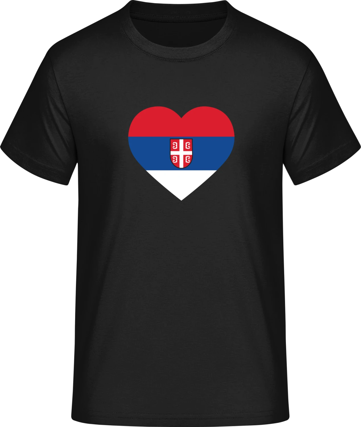 Serbia Heart Flag - Front_Schwarz